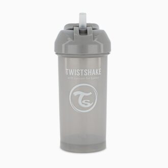 لیوان آبمیوه خوری ۳۶۰ میل نی دار پاستل تویست شیک twistshake طوسی