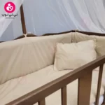 تخت کنار مادری سلیکا solika مدل 105 رنگ فندقی سرویس کرم