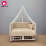 تخت کنار مادری سلیکا solika مدل 105 رنگ سفید کرم ساده