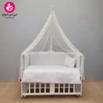 تخت کنار مادری سلیکا solika مدل 105 رنگ سفید سرویس سفید ساده