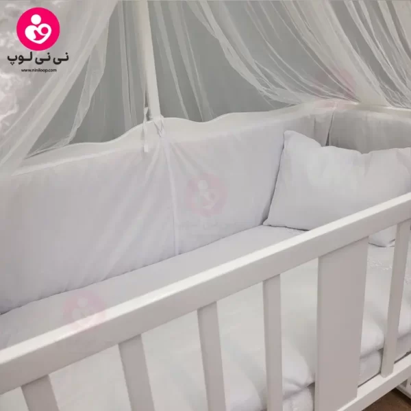 تخت کنار مادری سلیکا solika مدل 105 رنگ سفید سرویس سفید ساده