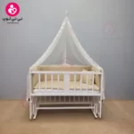 تخت کنار مادری سلیکا solika مدل 105 رنگ سفید کرم ساده