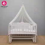 تخت کنار مادری سلیکا solika مدل 105 رنگ سفید سرویس سفید ساده