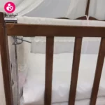 تخت کنار مادری سلیکا solika مدل 105 رنگ فندقی سرویس سفید ویژه