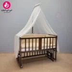 تخت کنار مادری سلیکا solika مدل 105 رنگ فندقی سرویس کرم ستاره
