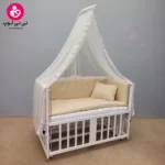 تخت کنار مادری سلیکا solika مدل 105 رنگ سفید کرم ستاره