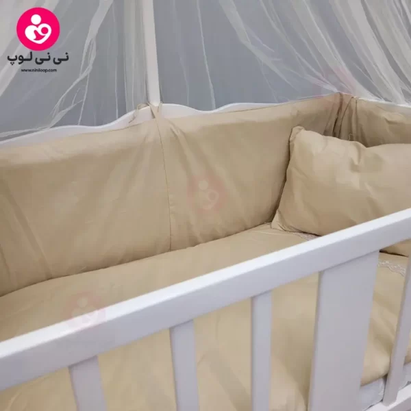 تخت کنار مادری سلیکا solika مدل 105 رنگ سفید کرم ساده