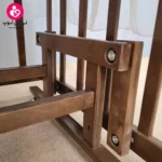 تخت کنار مادری سلیکا solika مدل 105 رنگ فندقی پارچه کرم ویژه