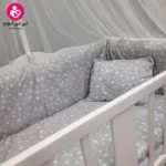 تخت کنار مادری سلیکا solika مدل 105 رنگ سفید سرویس طوسی ستاره