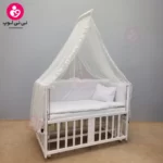 تخت کنار مادری سلیکا solika مدل 105 رنگ سفید سرویس سفید ساده