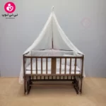 تخت کنار مادری سلیکا solika مدل 105 رنگ فندقی سرویس طوسی ستاره