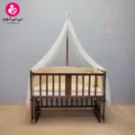 تخت کنار مادری سلیکا solika مدل 105 رنگ فندقی سرویس کرم ستاره