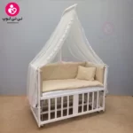 تخت کنار مادری سلیکا solika مدل 105 رنگ سفید کرم ساده