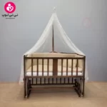 تخت کنار مادری سلیکا solika مدل 105 رنگ فندقی سرویس کرم