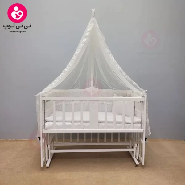 تخت کنار مادری سلیکا solika مدل 105 رنگ سفید سرویس سفید ویژه