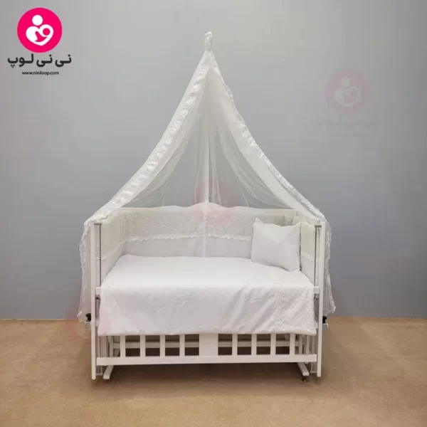 تخت کنار مادری سلیکا solika مدل 105 رنگ سفید سرویس سفید ویژه