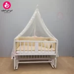 تخت کنار مادری سلیکا solika مدل 105 رنگ سفید کرم ستاره