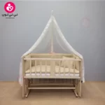 تخت کنار مادری سلیکا solika مدل 105 رنگ چوب رنگ سرویس کرم ساده