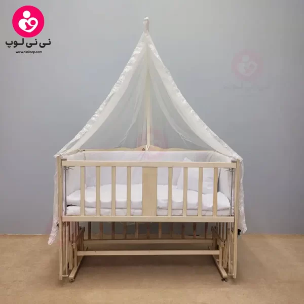 تخت کنار مادری سلیکا solika مدل 105 رنگ چوب رنگ سرویس سفید ساده