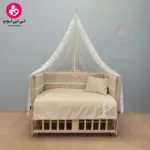تخت کنار مادری سلیکا solika مدل 105 رنگ چوب رنگ سرویس کرم ویژه
