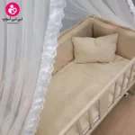 تخت کنار مادری سلیکا solika مدل 105 رنگ چوب رنگ سرویس کرم ساده