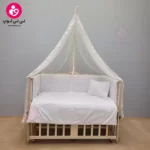 تخت کنار مادری سلیکا solika مدل 105 رنگ چوب رنگ سرویس سفید ساده