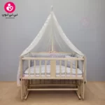 تخت کنار مادری سلیکا solika مدل 105 رنگ چوب رنگ سرویس طوسی ستاره