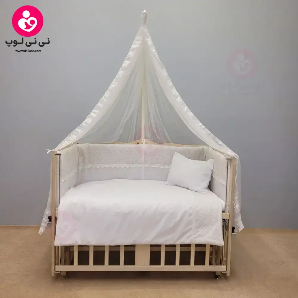 تخت کنار مادری سلیکا solika مدل 105 رنگ چوب رنگ سرویس سفید ویژه