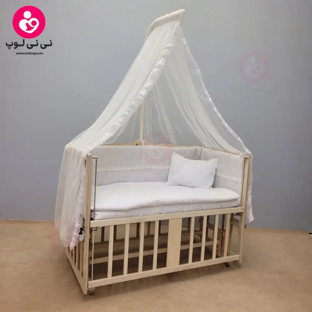 تخت کنار مادری سلیکا solika مدل 105 رنگ چوب رنگ سرویس سفید ویژه