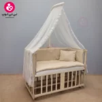 تخت کنار مادری سلیکا solika مدل 105 رنگ چوب رنگ سرویس کرم ساده