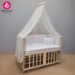 تخت کنار مادری سلیکا solika مدل 105 رنگ چوب رنگ سرویس سفید ساده