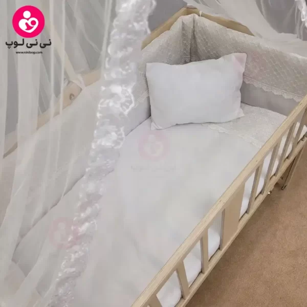 تخت کنار مادری سلیکا solika مدل 105 رنگ چوب رنگ سرویس سفید ویژه