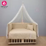 تخت کنار مادری سلیکا solika مدل 105 رنگ چوب رنگ سرویس کرم ساده