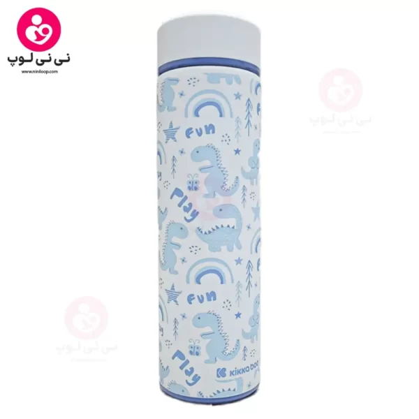 فلاسک آب 500 ميل فلامینگو كيكابو Kikkaboo طرح دانیاسور رنگ آّبی