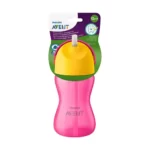 لیوان نی دار فیلیپس اونت Philips Avent حجم 300 میلی لیتر صورتی