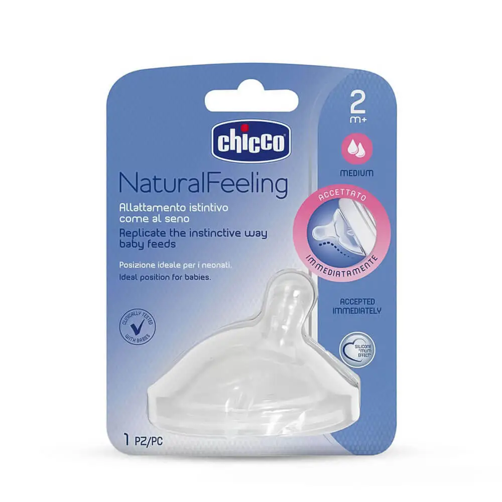سر شیشه +2 ماه نچرال فیلینگ چیکو Chicco بسته 1 عددی