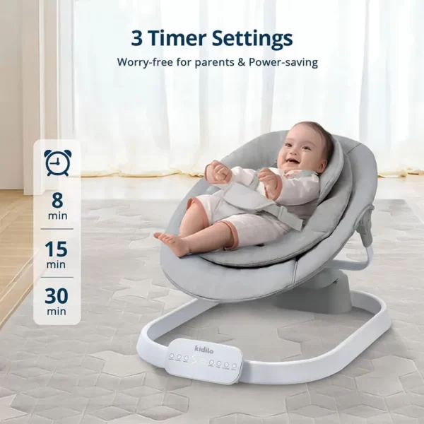 تاب و گهواره برقی کیدیلو Kidilo مدل Deluxe 4in1 رنگ طوسی