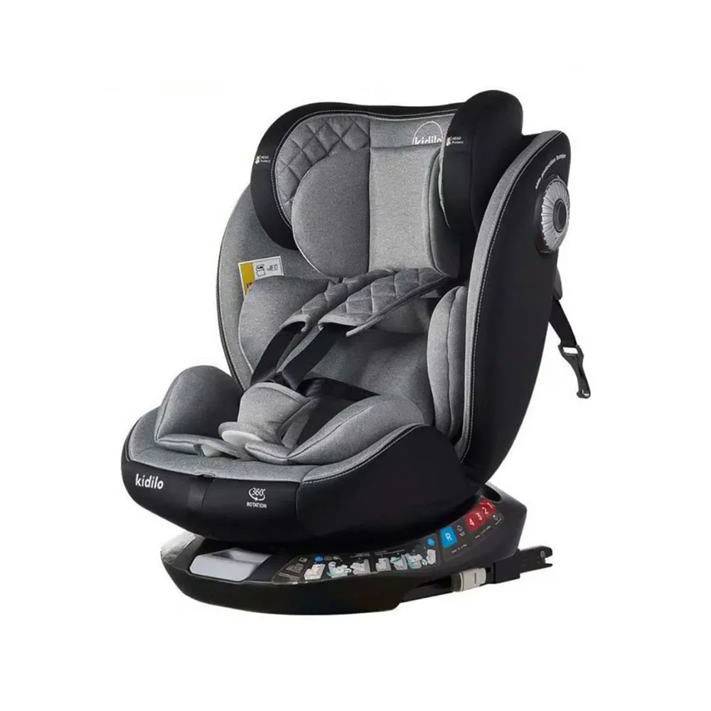 صندلی ماشین 360 درجه کیدیلو Kidilo مدل G406 رنگ طوسی