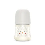 شیشه شیر سری پهن 150 میل سواوینکس Suavinex طرح جغد رنگ سفید