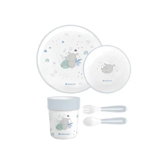 ست ظرف غذا ملامین 5 تکه کیکابو Kikkaboo طرح Savanna Blue