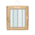 دستمال خشک کن نوزاد سلیکا وود Solika Wood تدی و جنگل سبز