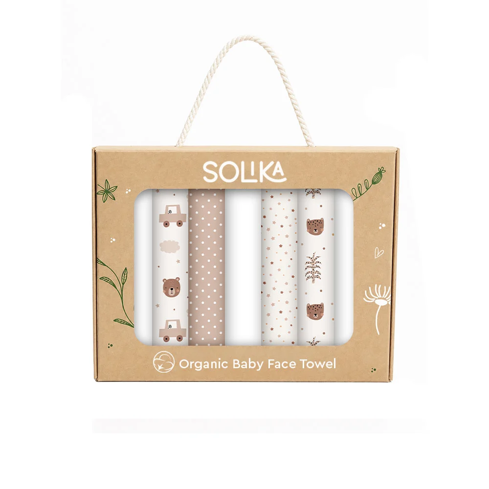 دستمال صورت سلیکا وود Solika Wood تدی و ماشین بژ