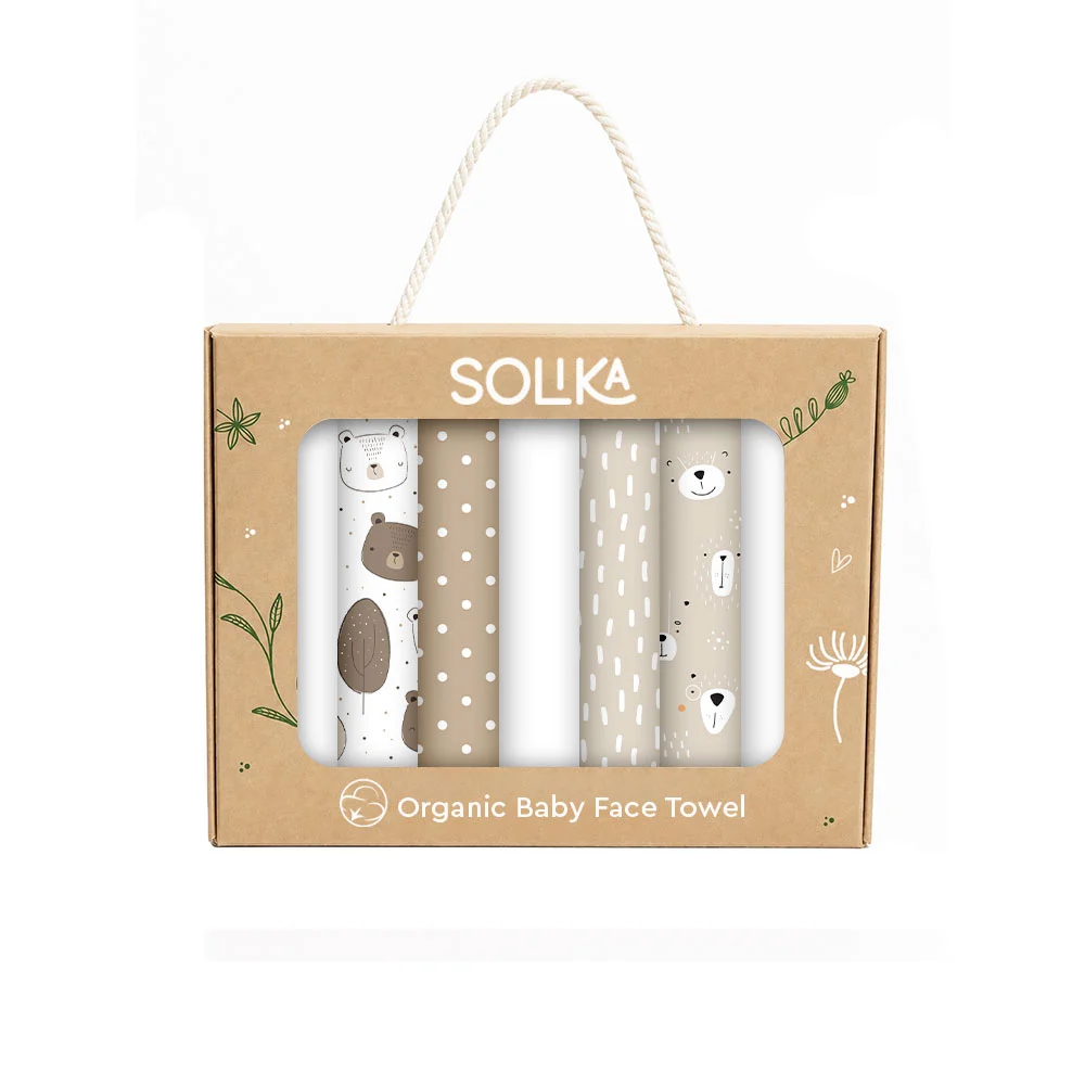 دستمال صورت سلیکا وود Solika Wood تدی و جنگل بژ