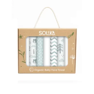 دستمال صورت سلیکا وود Solika Wood تدی و جنگل سبز