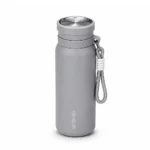 فلاسک آب استیل Hs-Cup حجم 800 میلی لیتر رنگ طوسی