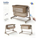 گهواره و تخت کنار مادر برقی کیدیلو Kidilo مدل KB508 رنگ قهوه‌ای